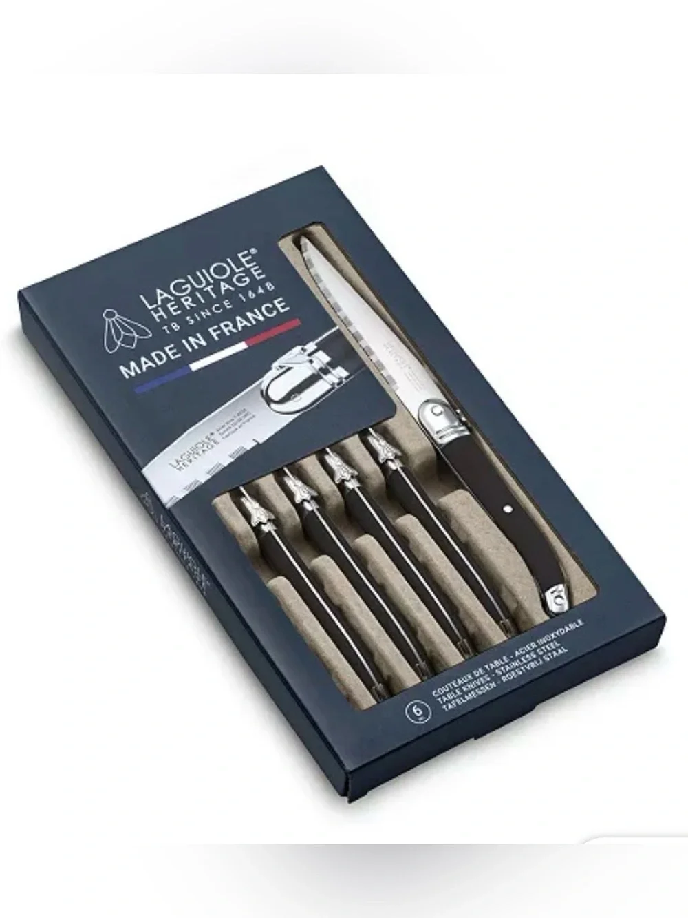 NEW Laguiole Heritage Steak Knives Made in France 6 Pack Retails $120